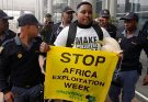 Environmentalists protest at African Energy Week in Cape Town